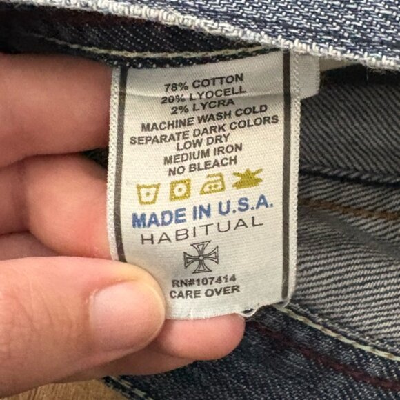 Habitual Straight Leg Nitro Blue Denim Jeans Size 30 Made in the USA Casual - Picture 11 of 11